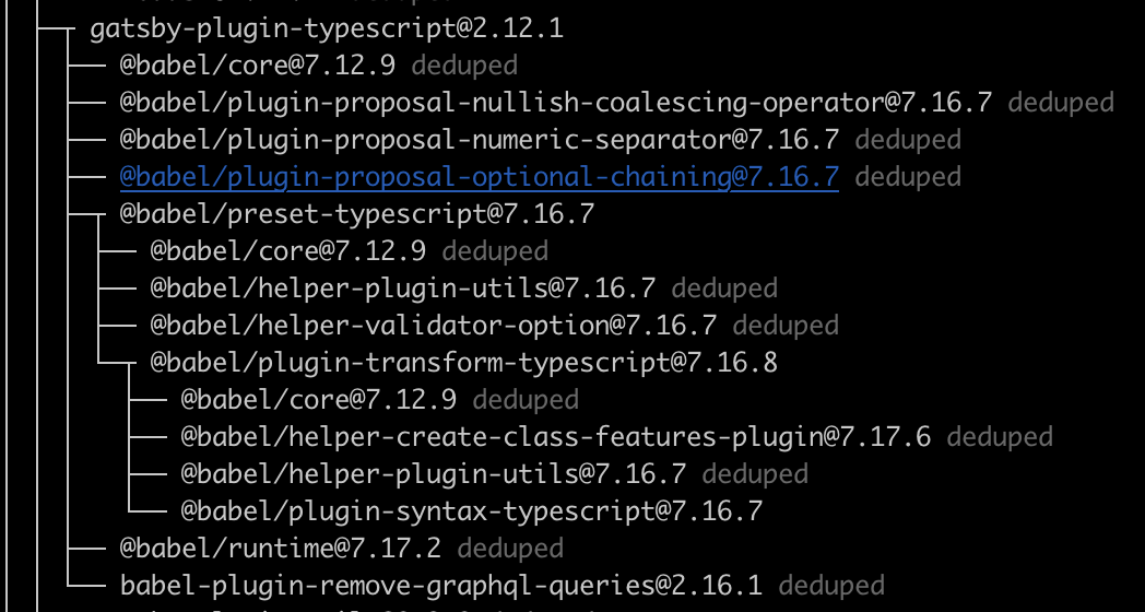 Dependency Tree Example